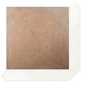 Merola Tile Argile Treillis - 21" x 21" Specialty Floor and Wall Tile - Textured Visual - Sold by Carton (15.11 SF/Carton) Ferrara with Bianco Arrow
