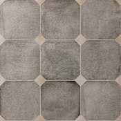 Merola Tile Laverton Octagon - 8" x 8" Geometric Floor and Wall Tile - Matte Visual - Sold by Carton (11.25 SF/Carton) Grafito with Taco Arena