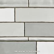 Merola Tile Alaska - 3" x 12" Rectangle Wall Tile - Glossy Visual - Sold by Carton (4.16 SF/Carton) Craquele Soho Gray