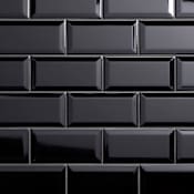 Merola Tile Crown Heights - 3" x 6" Rectangle Wall Tile - Glossy Visual - Sold by Carton (5.72 SF/Carton) Glossy Black