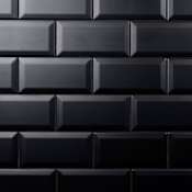 Merola Tile Crown Heights - 3" x 6" Rectangle Wall Tile - Textured Visual - Sold by Carton (5.72 SF/Carton) Matte Black