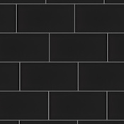 Merola Tile Crown Heights - 3" x 6" Rectangle Wall Tile - Textured Visual - Sold by Carton (5.72 SF/Carton) Matte Black