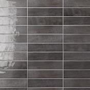 Merola Tile Tribeca Studio - 2" x 10" Wall Tile - Satin Visual - Sold by Carton (5.38 SF/Carton) Basalt
