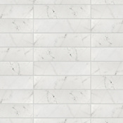 Merola Tile Classico Carrara - 3" x 12" Rectangle Wall Tile - Glossy Visual - Sold by Carton (11.44 SF/Carton) Carrara