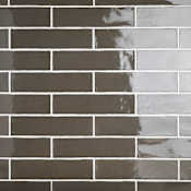 Merola Tile Chester - 3" x 12" Rectangle Wall Tile - Matte Visual - Sold by Carton (5.72 SF/Carton) Grafito