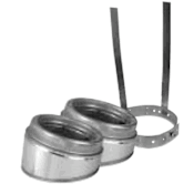 Metalbest Ultra-Temp 14" Class A Chimney Pipe 15 Degree Elbow Kit Stainless Steel