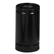 Metalbest 4" Inner Diameter - Direct-Temp Direct Vent Pipe - Double Wall - 9" Pipe Length Black