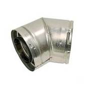 Metalbest 4" Inner Diameter - Direct Temp Direct Vent Pipe - Double Wall - 45 Degree Elbow Galvanized