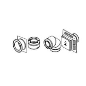 Metalbest 4" Inner Diameter - Direct Vent Pipe - Double Wall - Horizontal Termination Kit without Pipe Lengths Galvanized