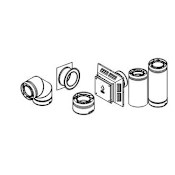 Metalbest 4" Inner Diameter - Direct Vent Pipe - Double Wall - Horizontal Termination Kit with Pipe Lengths Galvanized