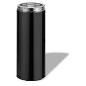 Metalbest 5" Inner Diameter - Direct-Temp Direct Vent Pipe - Double Wall - 6" Pipe Length Black