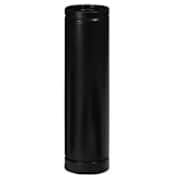 Metalbest 5" Inner Diameter - Direct-Temp Direct Vent Pipe - Double Wall - 24" Pipe Length Black