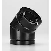 Metalbest 5" Inner Diameter - Direct-Temp Direct Vent Pipe - Double Wall - 45 Degree Elbow Black