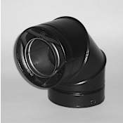 Metalbest 5" Inner Diameter - Direct-Temp Direct Vent Pipe - Double Wall - 90 Degree Elbow Black