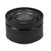 Metalbest 5" Inner Diameter - Direct-Temp Direct Vent Pipe - Double Wall - Napoleon Fireplace Adapter Black