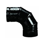 Metalbest 3" Inner Diameter - Type L Pellet Vent Pipe - Double Wall - 90 Degree Elbow Black