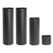 Metalbest 6" Inner Diameter - DCC Stove Pipe - Double Wall - Connector Kit Black