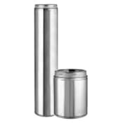 Metalbest 7" Inner Diameter - Ultra-Temp Class A Chimney Pipe - Double Wall - 12" Pipe Length Stainless Steel