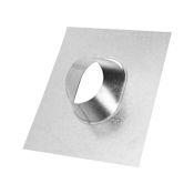 Metalbest QC 18" Type B Gas Vent Adjustable Flashing for Flat to 6/12 Pitch Roof Galvanized