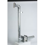 Metalbest VP 3" Inner Diameter - VP Pellet Vent Pipe - Thru-the-wall Kit Stainless Steel / Galvanized Steel Painted Black