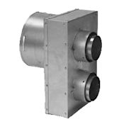Metalbest Direct-Temp 4" x 6-5/8" Direct Vent Travis Industries Co-Linear Appliance Adapter Stainless Steel