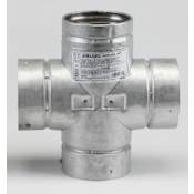Metalbest VP 4" Type L Pellet Pipe Double Tee with Cap Galvanized