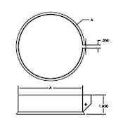 Metalbest RV 6" Type B Gas Vent Support Collar and Hardware Aluminum