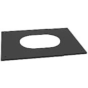 Metalbest Sure-Temp 6" Class A Chimney Pipe Adjustable 6/12 to 12/12 Pitched Ceiling Plate Stainless Steel