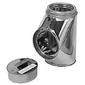 Metalbest 8" Inner Diameter - Galva-Temp Class A Chimney Pipe - Double Wall - Galvanized Tee with Insulated Cap Galvanized Steel