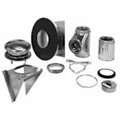 Metalbest Sure-Temp 8" Thru-the-Wall Support Kit for Horizontal Connector Stainless Steel