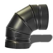 Metalbest 6" Inner Diameter - DSP Stove Pipe - Double Wall - 90 Degree Elbow Black