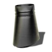 Metalbest 8" Inner Diameter - DSP Stove Pipe- Double Wall - Oval to Round Adapter Black