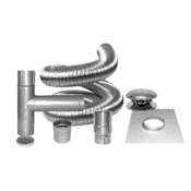 Metalbest 6" x 35-Foot Flexible Liner Stainless Steel Flex Tee Kit Stainless Steel