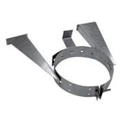 Metalbest Universal Adjustable Wall Band for 5" to 8" Class A Chimney Pipe Galvanized Steel