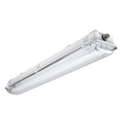 Metalux VT3 2 Light 49-13/16" Wide Flush Mount Ceiling Fixture with Linear Electronic Start High Ambient White Enamel