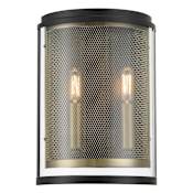 Metropolitan Soho 2 Light 13" Tall Wall Sconce Coal / Soft Brass
