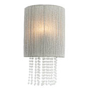 Metropolitan Crystal Reign 18" Tall Wall Sconce Polished Nickel