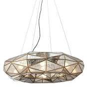 Metropolitan Geo-Gem 8 Light 36" Wide Ring Chandelier Artisan Brass