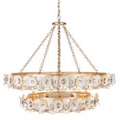 Metropolitan Niu 22 Light 39" Wide Ring Chandelier Fawn Gold