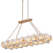 Metropolitan Niu 14 Light 49" Wide Linear Chandelier Fawn Gold