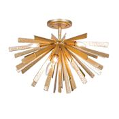 Metropolitan Confluence 6 Light 20" Wide Semi-Flush Ceiling Fixture Piastra Gold