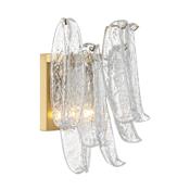 Metropolitan Regent 2 Light 13" Tall Wall Sconce Legacy Brass / Clear