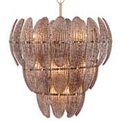 Metropolitan Marclaire 11 Light 27" Wide Waterfall Chandelier Legacy Brass / Brown