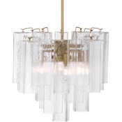Metropolitan Torvento 6 Light 18" Wide Abstract Pendant Legacy Brass / Clear