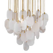 Metropolitan Velisse 6 Light 28" Wide Multi Light Pendant Legacy Brass