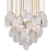 Metropolitan Velisse 8 Light 36" Wide Multi Light Pendant Legacy Brass