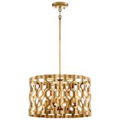 Metropolitan Coronade 4 Light 18" Wide Pendant with Metal Shade Pandora Gold Leaf