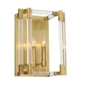 Metropolitan Prima Vista 2 Light 14" Tall Wall Sconce Aged Antique Brass