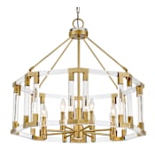 Metropolitan Prima Vista 8 Light 31" Wide Taper Candle Chandelier Aged Antique Brass