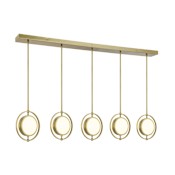 Metropolitan Spectr 62" Wide LED Linear Chandelier Soft Brass